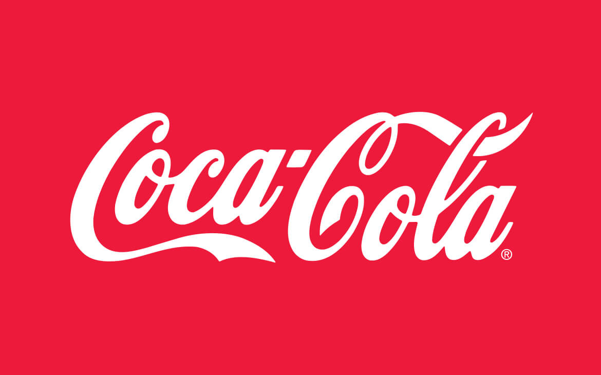 O famoso logo da Coca-Cola